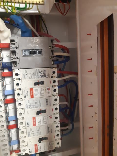Education · circuit layout inside an existing switchboard